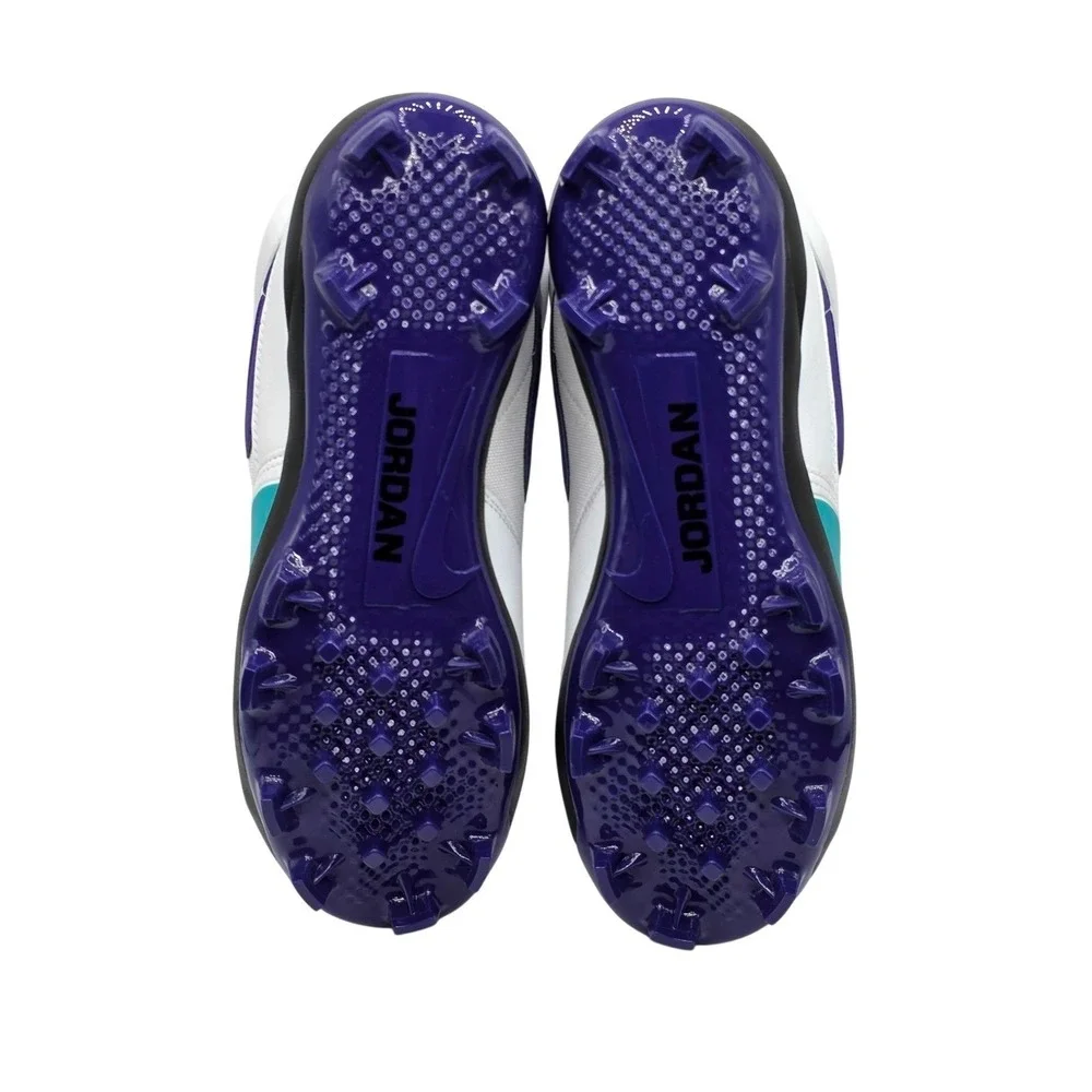 Jordan Stadium 90 Low MCS Baseball Cleats Mens 9.5 White Purple Grape HQ0211-105